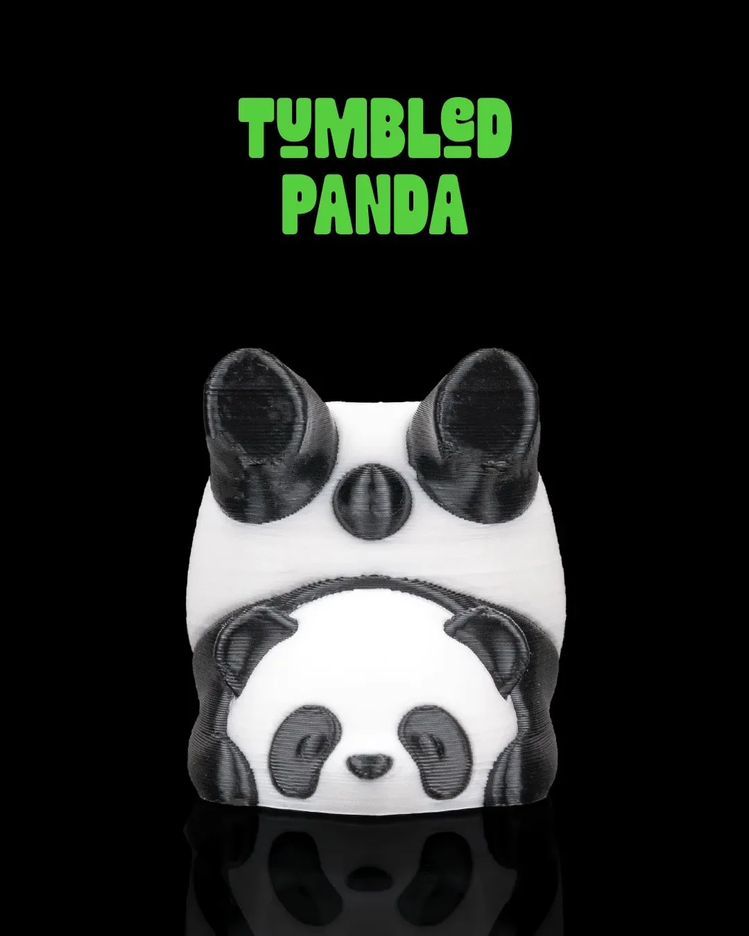 Tumbled Panda – Schreibtischfigur