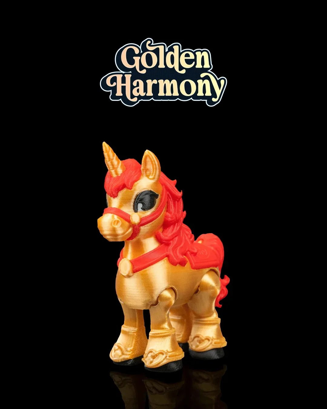 Golden Harmony Unicorn – Dekorfigur